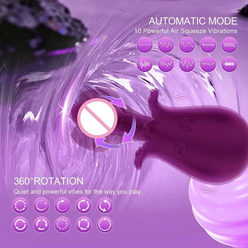 10 Modes App Control Air Pulse Clitoral Stimulation Octopus Shape Vibrator Sex Toys Women