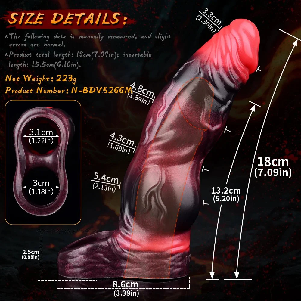 Big Knot Dog Penis Sleeve Vibrator Male Sex Toys for Penis Extender with 10 Vibration Modes Penis Enlarger Thickening for Mens