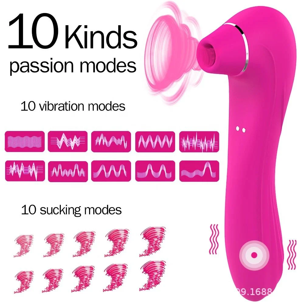 10 Frequency Vibration Silicone USB Rechargeable Female Clitoral Sucking Vibrator Sex Toys