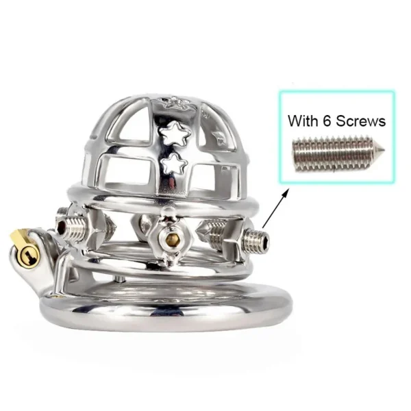 304 Stainless Steel Cock Cage Female Domination Gay Toys Bolted Chastity Device With Spikes