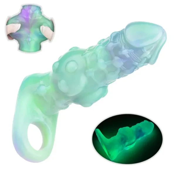 Dog Knot Silicone Sleeve Animal Dildo Penis Extender Sex Toys for Men Extender Condom Delay Ejaculation