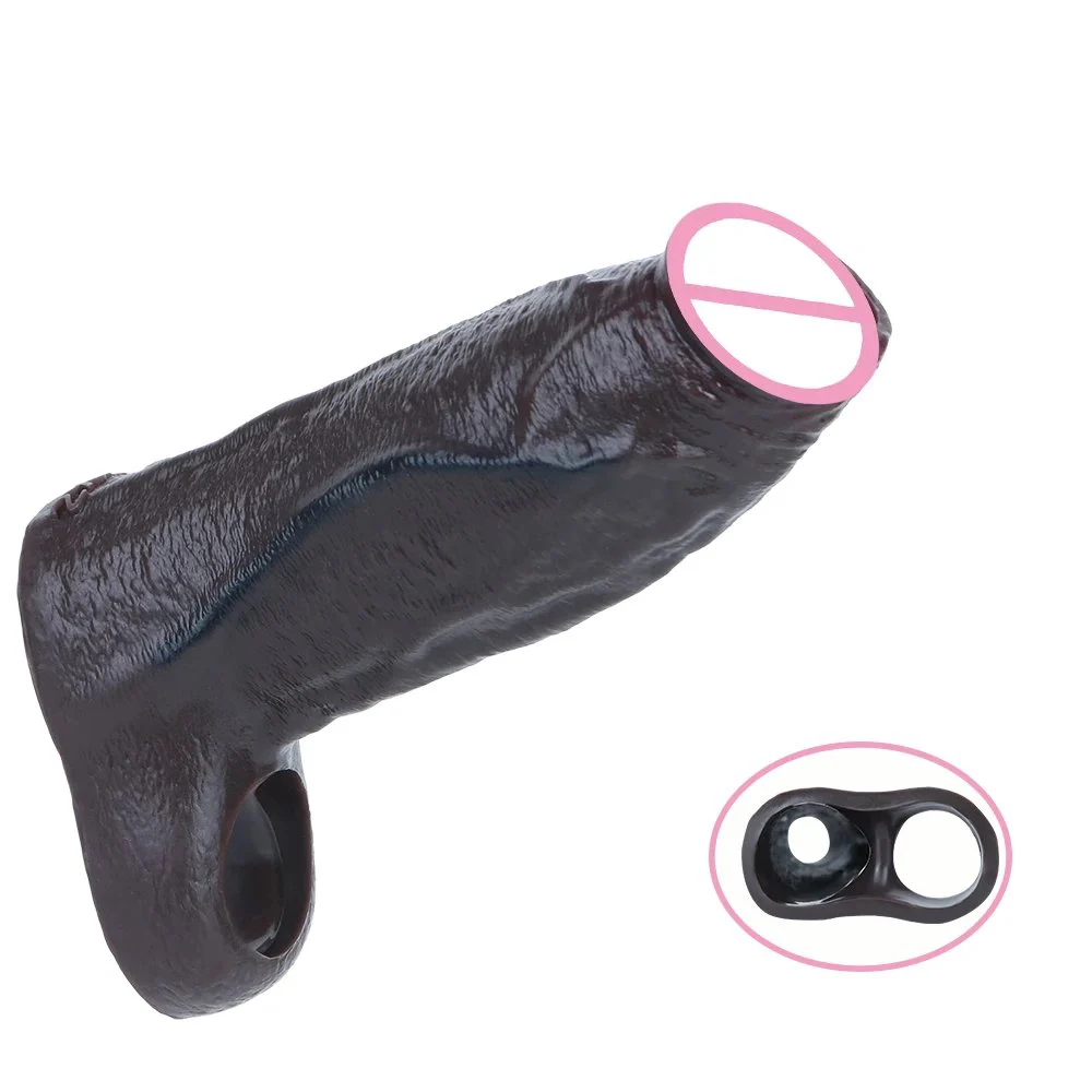 Double-Opening Male Penis Sleeve for Effective Enlargement and Lengthening Adult Silicone Toy Available