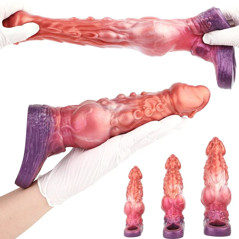 9.84 Inch Monster Huge Thick Dildo Sleeve Penis Sheath Extender Enlarger,Cock Sheath Extension Penis Extender Toy