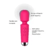 20 Frequency 8 Speed Waterproof USB AV Mini Vibrator Massager Sex Toys for Women