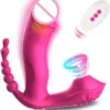 3 in 1 Wireless Remote Control Wearable Dildo Sucking Vibrator for Female Masturbator