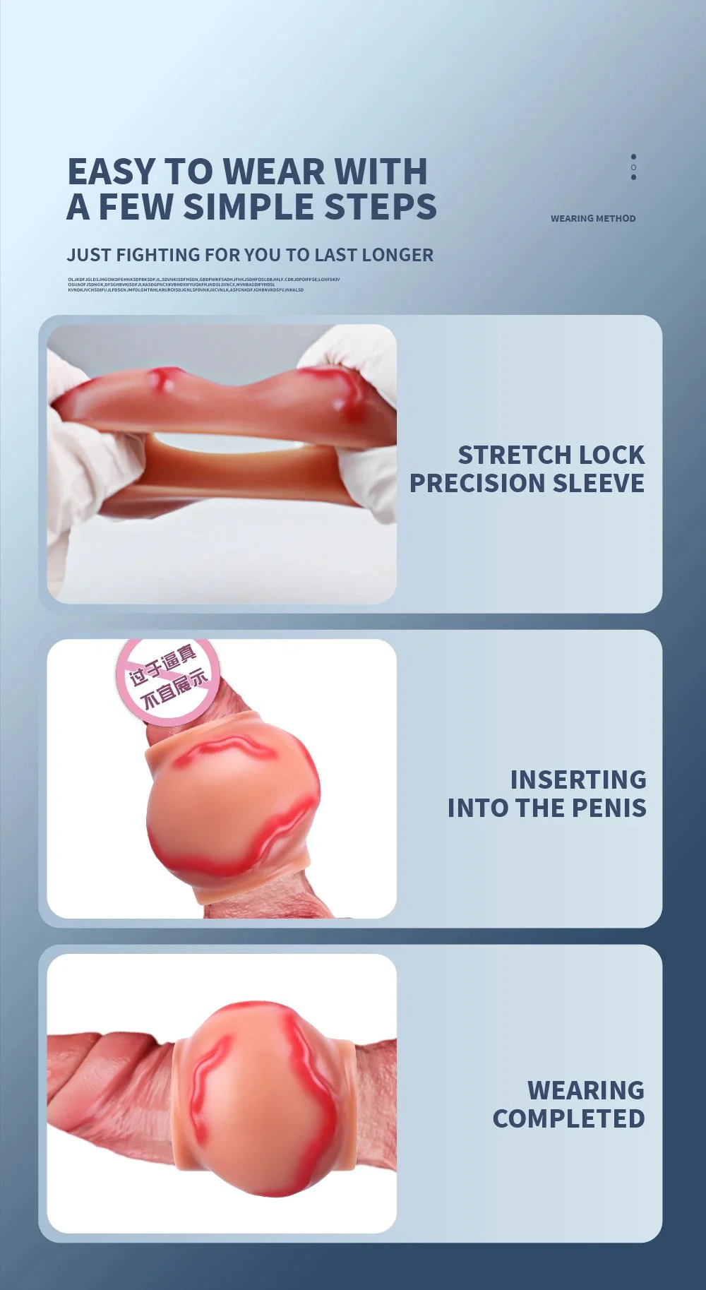 Dog Knot Men Penis Enlargement Glans Masturbate Stimulate Sex Toys for Men Silicone Cock Ring Dildo Sleeve Size S M L