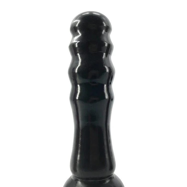 20.5cm 8 Thick 5cm Wave Shape Silicone Bamboo Dildo Huge Silicone Anal Butt Plug Black Boys Sex Toys for Anal Sex