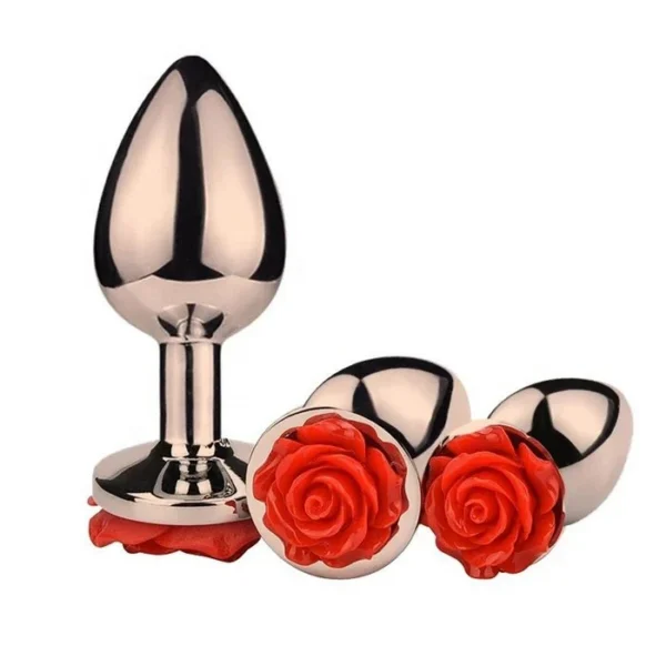 3pcs Adult Men's Metal Jewelry Butt Plugs for Anal Training and Sex Toys