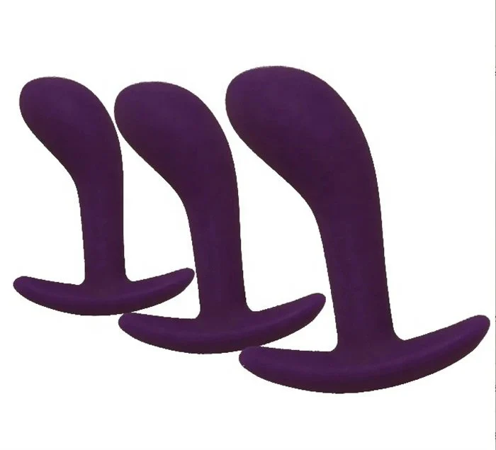 3pcs Luxury Unisex Silicone Anal Plug Sex Restraints Small Medium Large Bondage Anal Stimulation Toy for Masturbation
