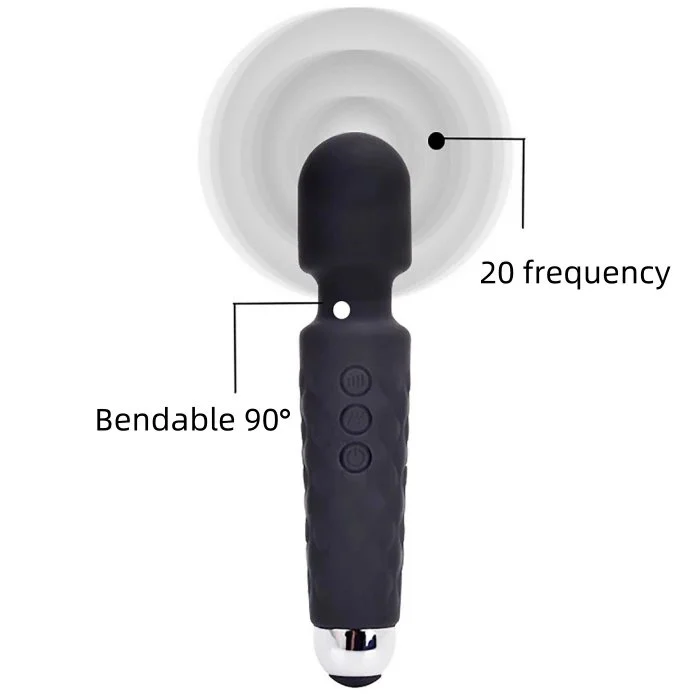 20 Frequency Women's Mini Wand G-Spot Vibrator for Female Portable Mini Vibrator Sex Toys