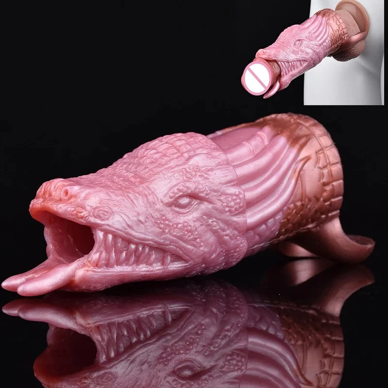 Conquered Dragon Penis Sleeve Couples Sex Toys Animal Penis Sleeve with Convex Textures Reusable Penis Sleeve Ring