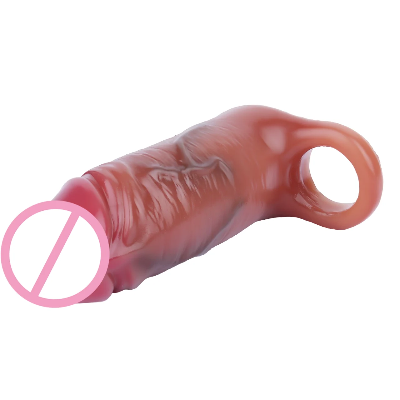 5.2-in Platinum Liquid Silicone Dildo Sheath Larger Stronger More Comfortable a Different Feeling Sex Toy for Man Woman