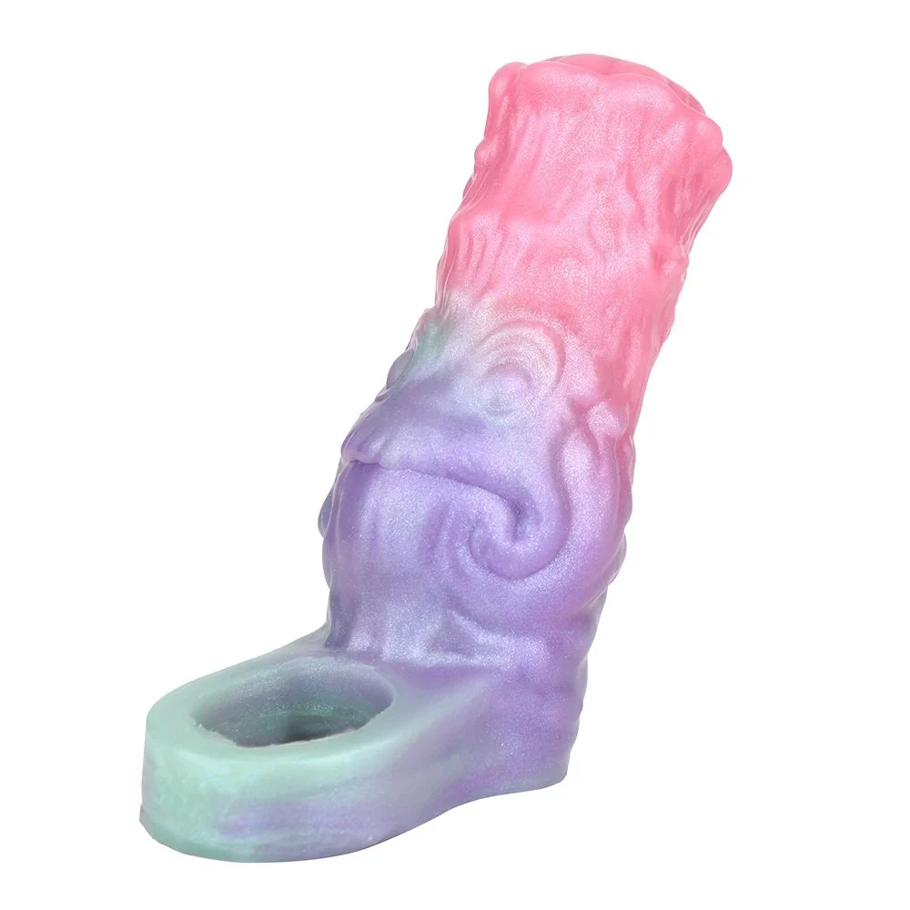 Ergonomic Ultra-Thin Cock Sleeve with Cock Ring 142g 4.9'' alien Cock Toy Male Penis Enlargement and Thickening Sex Toy