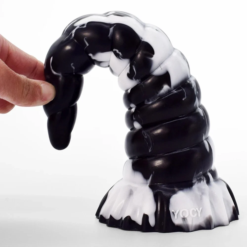 22.5cm Tower Shape Anal Plug High Quality Liquid Silicon Anal Plug with Sucker