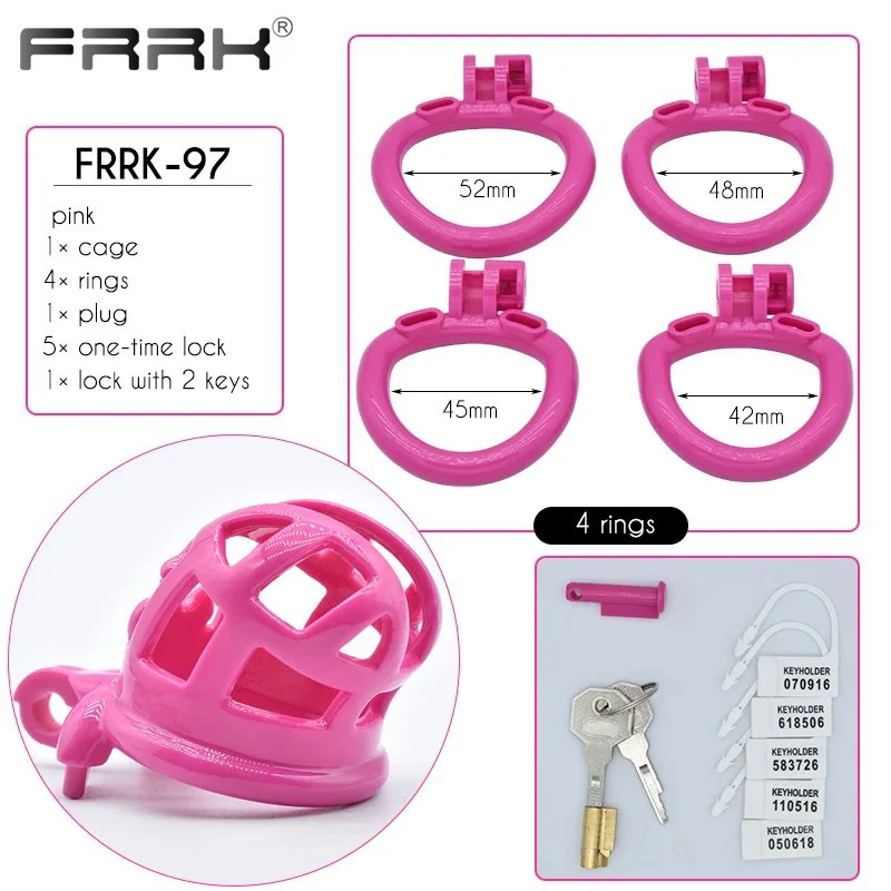 35mm Big Chastity Cage for Male Bondage Belt Device Lightweight Shiny Smooth Plastic Penis Rings Sex Toys