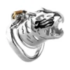 37 Extended Tiger Head Chastity Lock Stainless Steel Chastity Lock Anti-masturbation Penis Bondage Tool