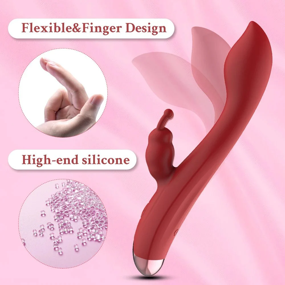 10 Modes Rechargeable Double Motors Woman Masturbation Rabbit Ears Vibrator Sex Toy
