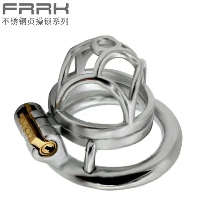 47mm 304 Stainless Steel Short Lock Penis Cage Male Chastity Device with Keyholder for Adult Sm Sex Toys