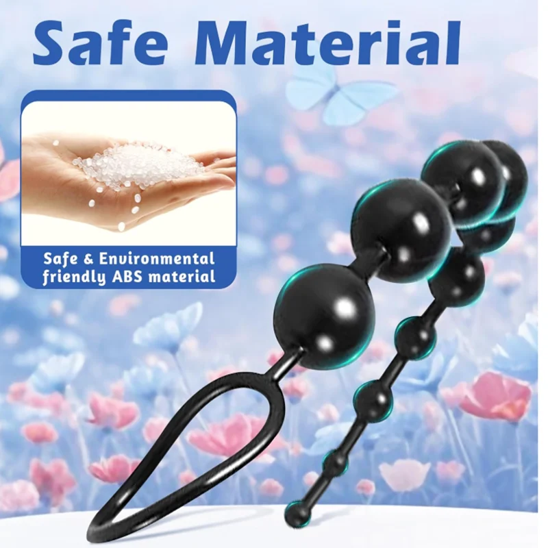 6-Piece ABS Anal Butt Plug & Dilator Set 100% Waterproof Anal Massager for Men and Women