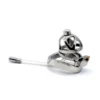 51mm 304 Stainless Steel Male Chastity Device with Catheter Sm Sex Toys Penis Cage with Keyholder Curved Ring Chastity Cage