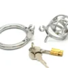 55mm 304 Stainless Steel Chastity Device Short Lock Penis Cage with Keyholder Male Sm Sex Toys for Adult