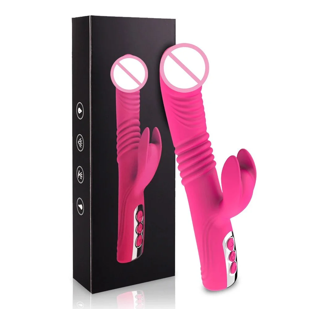 8 Modes Thrusting Vibrator 5 Frequency Vibrating Massager Women Telescopic Sex Toy Rabbit Vibrators