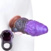 Alien Grainy Penis Sleeve 5 Inch Reusable Realistic Silicone Alien Penis Extender Sleeve Condom for Male Enlarger