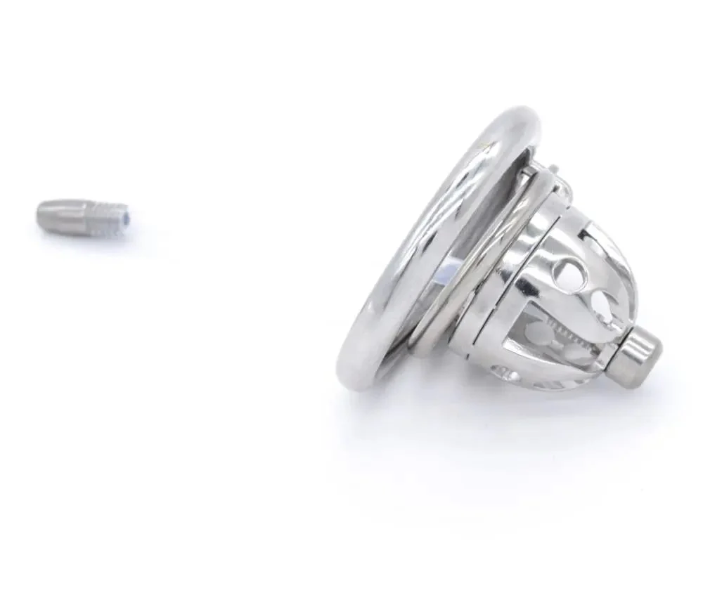 5.4cm Stainless Steel Male Chastity Cages Device Lock Penis Restraint Chastity Cage with Keyholder for Man Sex Toy