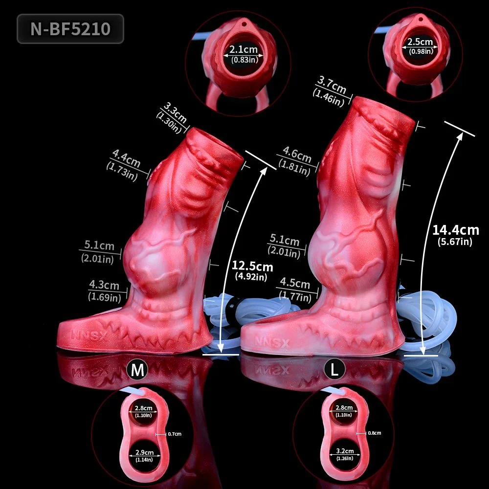 Animal Big Knot Dog Dildo Penis Sleeve,Squirting Penis Sleeve, Extensions Male Enlargement Delay Ejaculation Cock Ring Men