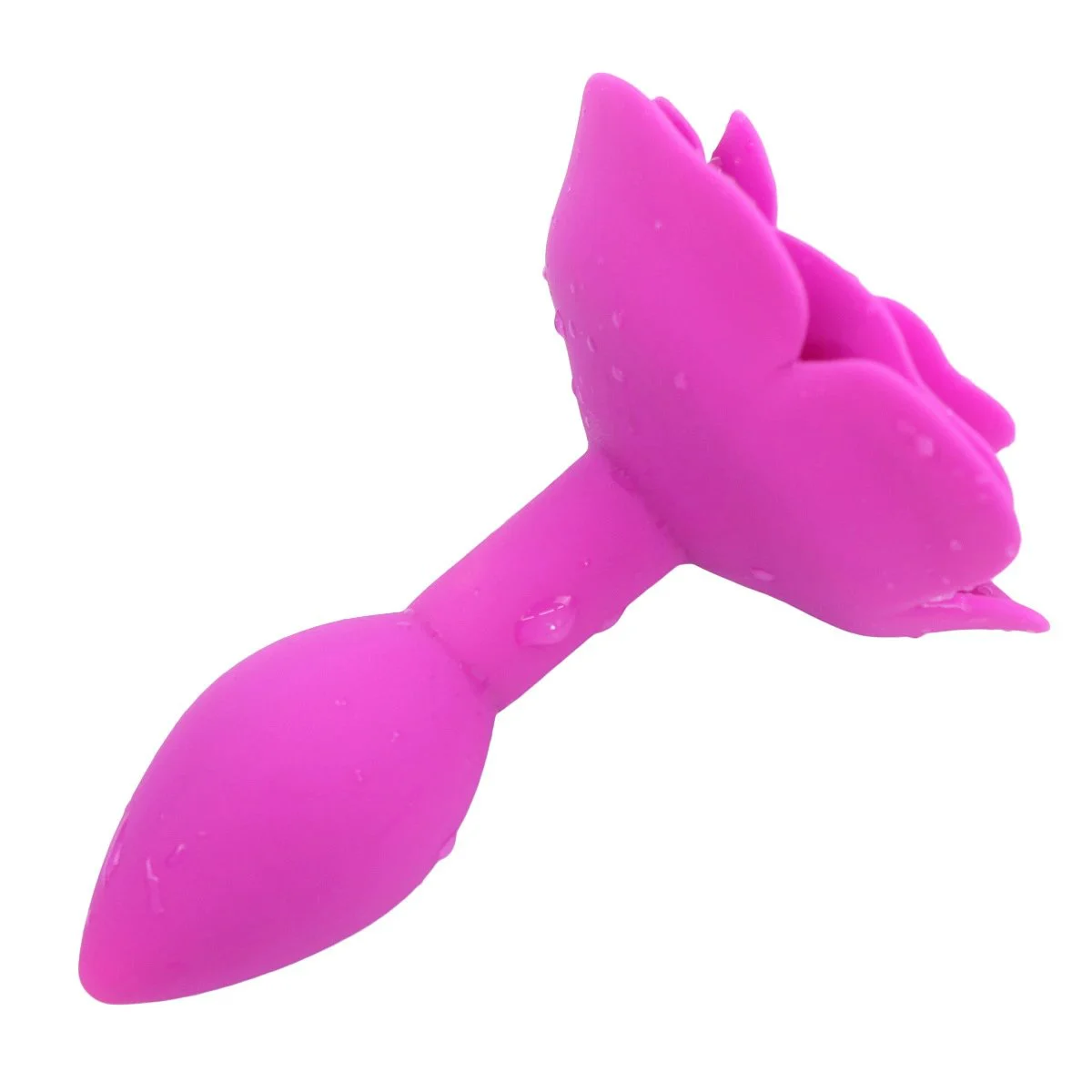 Anal Rose Toy Silicone Rose Flower Butt Plug Anus Expander Masturbator Dilator Female Anal Plug Adult Sex Toys for Women and Men