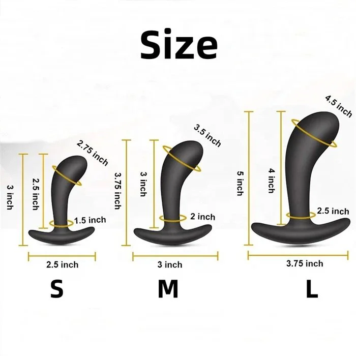 3pcs Luxury Unisex Silicone Anal Plug Sex Restraints Small Medium Large Bondage Anal Stimulation Toy for Masturbation