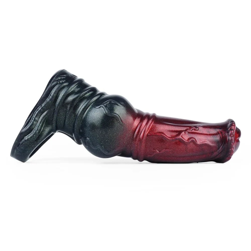 Black Samurai Closed-end Penis Sleeve Penis Enlargement Fantasy Monster Penis Sleeve Male Soft Dildo Sleeve Extender Toys