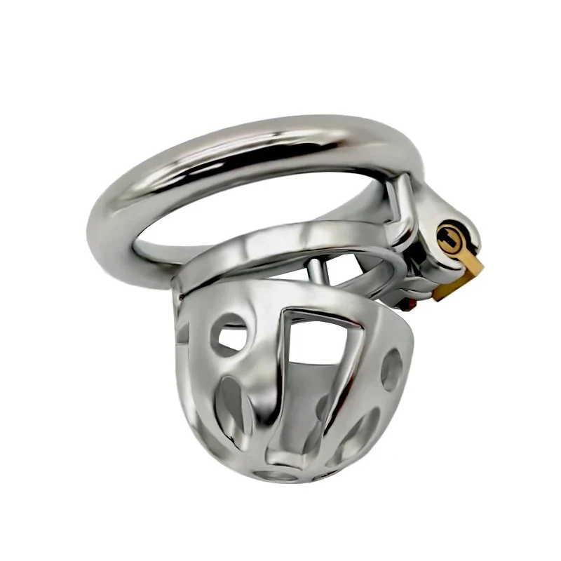 50mm Male Chastity Cage 304 Stainless Steel Lock Penis Cage with Keyholder for Male Chastity Cock Cage