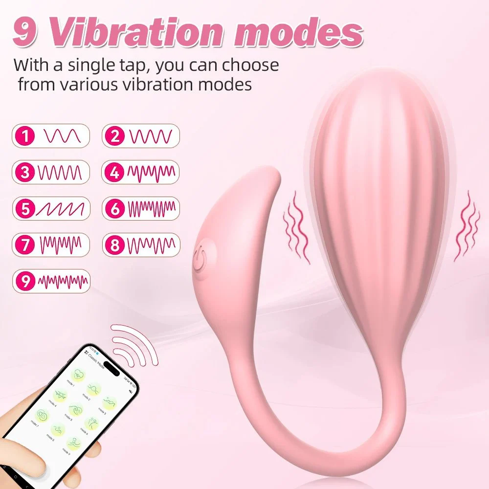 9 Frequency Invisible Wearable Panty Vibrator APP Control Silicone Female Vibrating Love Jumping Egg for Women Couples Pleasure