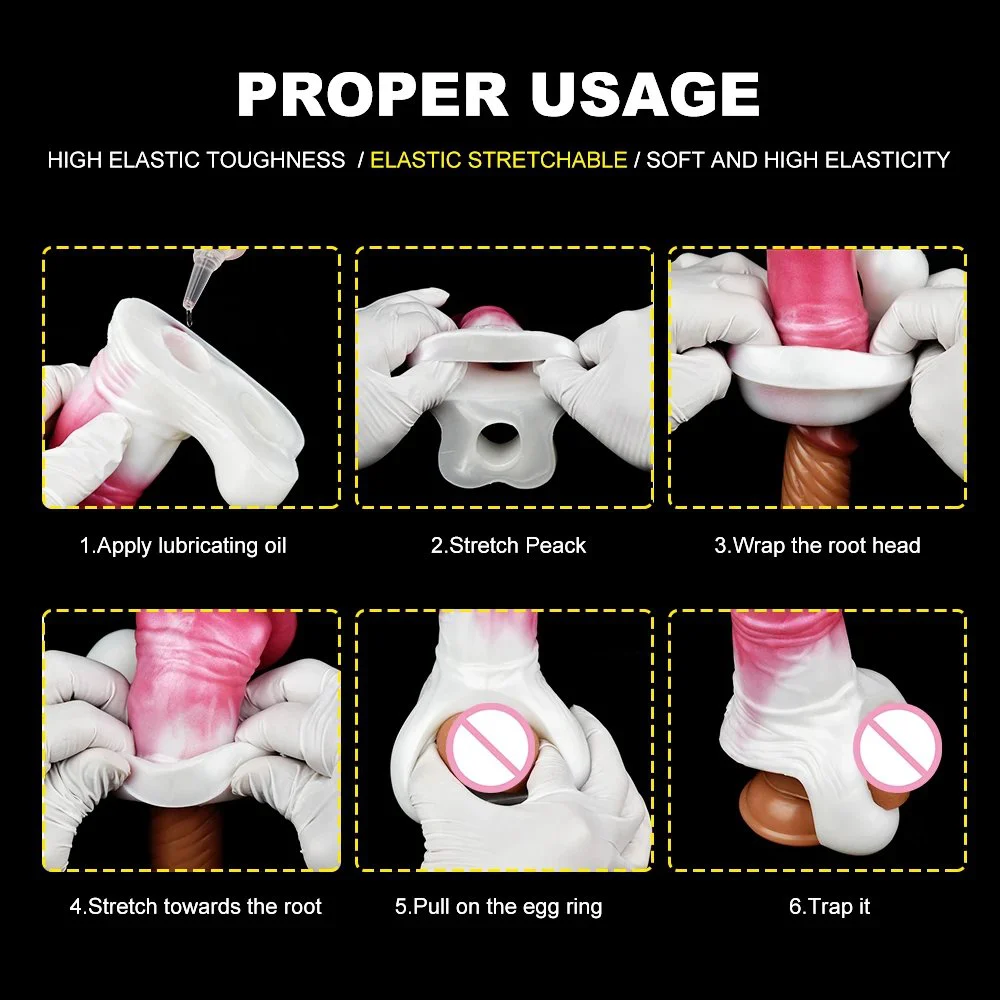 7.08 Inch Big Realistic the Horse Sheath Liquid Platinum Silicone Wearable Penis Sex to Toy