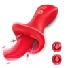 10-Speed Realistic Tongue Licking Rose Vibrators Sex Toys