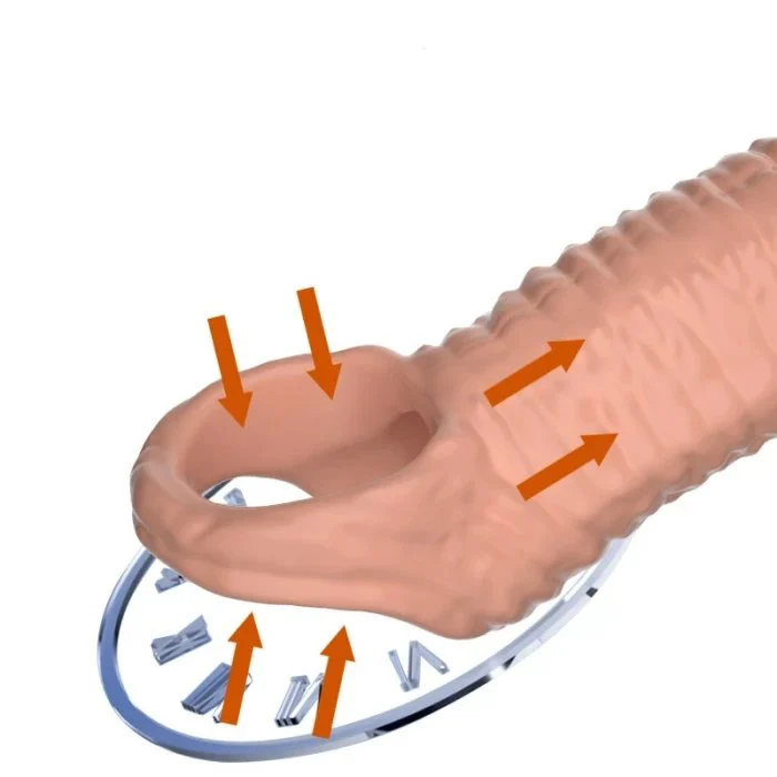 Adult Men's Triple Penis Sleeve Vibrator Enhancer for Enlarged Sex Toys