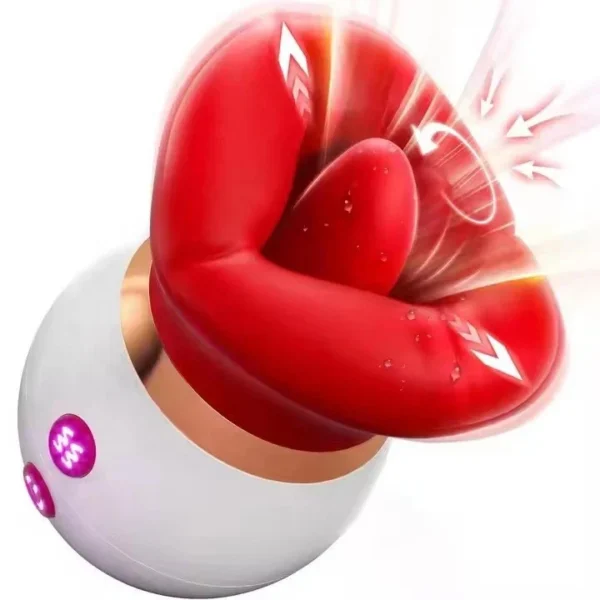 3 In1 Mouth Shaped Vibrator 10 Tongue Licking and Sucking Clit Sucking Vibrator Licking Vibrator Sex Toys for Woman