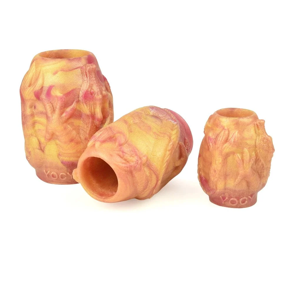Ball Stretcher Penis Silicone Cock Enlargement Ring Penis Sleeve Stretchable Anal Sex Toys for Men Erotic Products
