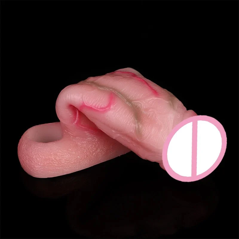 Big Penis Sleeve White,reusable Penis Sleeve Extender Realistic Penis,cock Sleeve for Man,Cock Extender Sleeve Penis