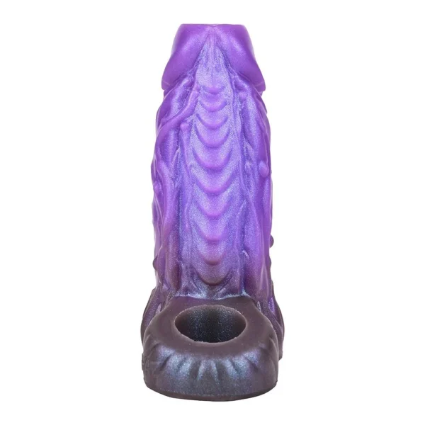 Enhance Male Endurance Reusable Penis Sleeve Monster Cock Sleeve Penis Extender Fantasy Penis Enlarger with Silicone Cock Ring