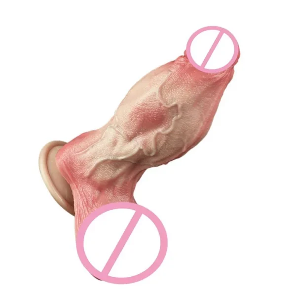 Large Size Dummy Penis Sleeve Double Layer Process Silicone Sex Toy for Adults Sex Toys with Realistic Experience
