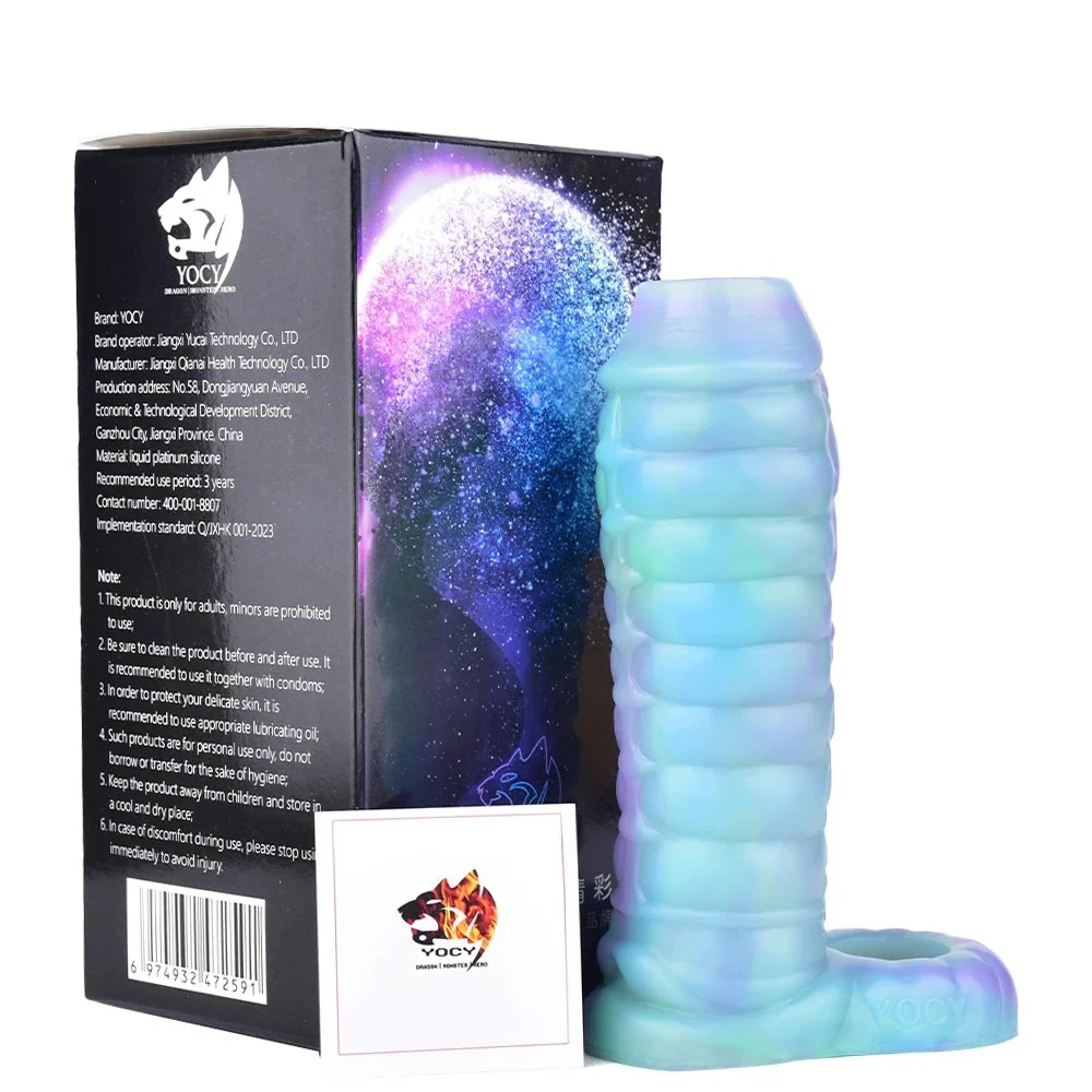 Dragon Penis Sleeve with Soft Silicone Extendable Male for Enlargement Dildo Fantasy Sex Toy for Enhanced Pleasure Luminous