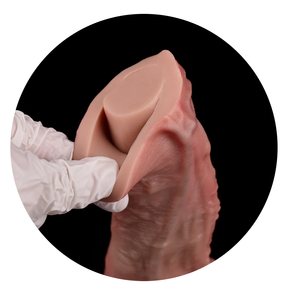 Double Craft Male Dildo Adult Sex Toys Made of Soft Liquid Silicone Simulation of Skin Color Experience Real Sex Toys