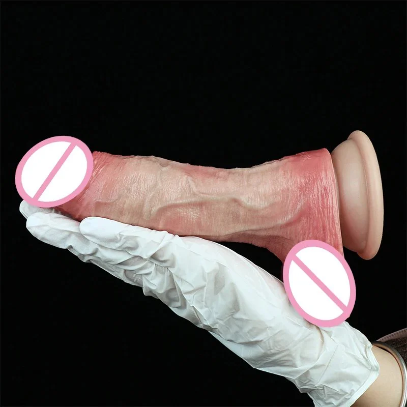 Double Craft Male Penis Sleeve Soft Adult Toys Made of Reusable Silicone Dildos with Suction Cups Are Suitable for Adults