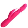 360 Degree Rotating Dildo Vibrator with Heating Telescopic Vibrating AV Rabbit Vibrator Female Masturbator!