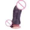 Brown Duke Series Silicone Penis Sleeve Four Sizes Available Male Penis Extender Realistic Skin-Like Feel