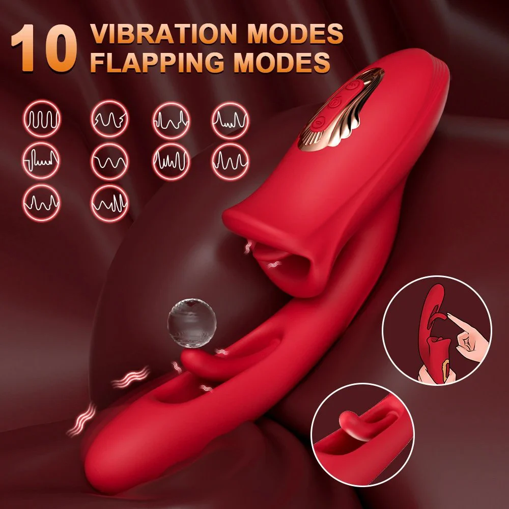 3 In1 Female Mouth Clitoral G-spot Stimulus Vibrator Adult Sex Toys Dildo Vibrator