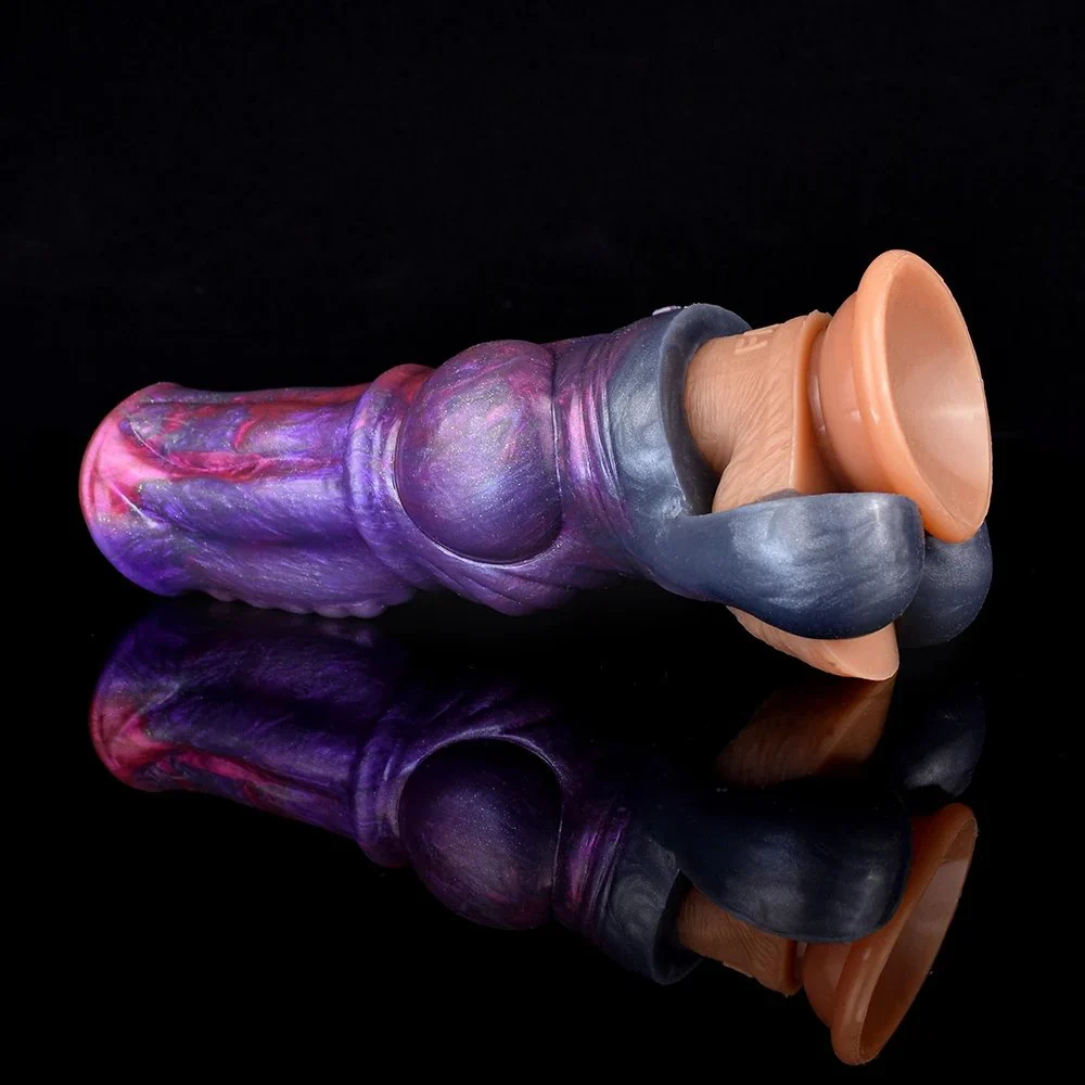 Liquid Silicone Sex Toys for Men Penis Sleeve Penis Ring Delay Ejaculation Extender Reusable Condom Realistic Animal Penis