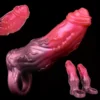 Enlarger 5.9CM Dog Knot Sheath Silicone Penis Sleeve Delay Ejaculation Penis Cover Dildo Extender Anal Sex Toys for Men